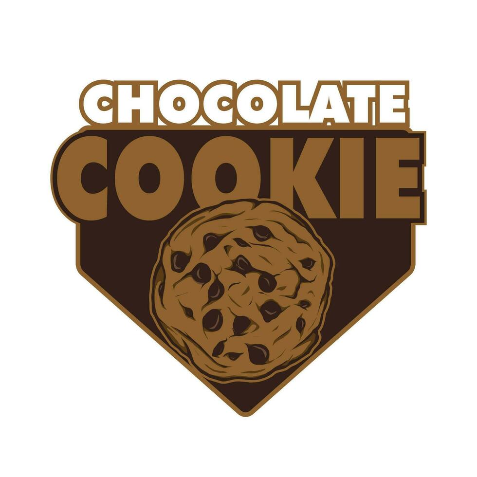 chocolate cookie logo design template vector