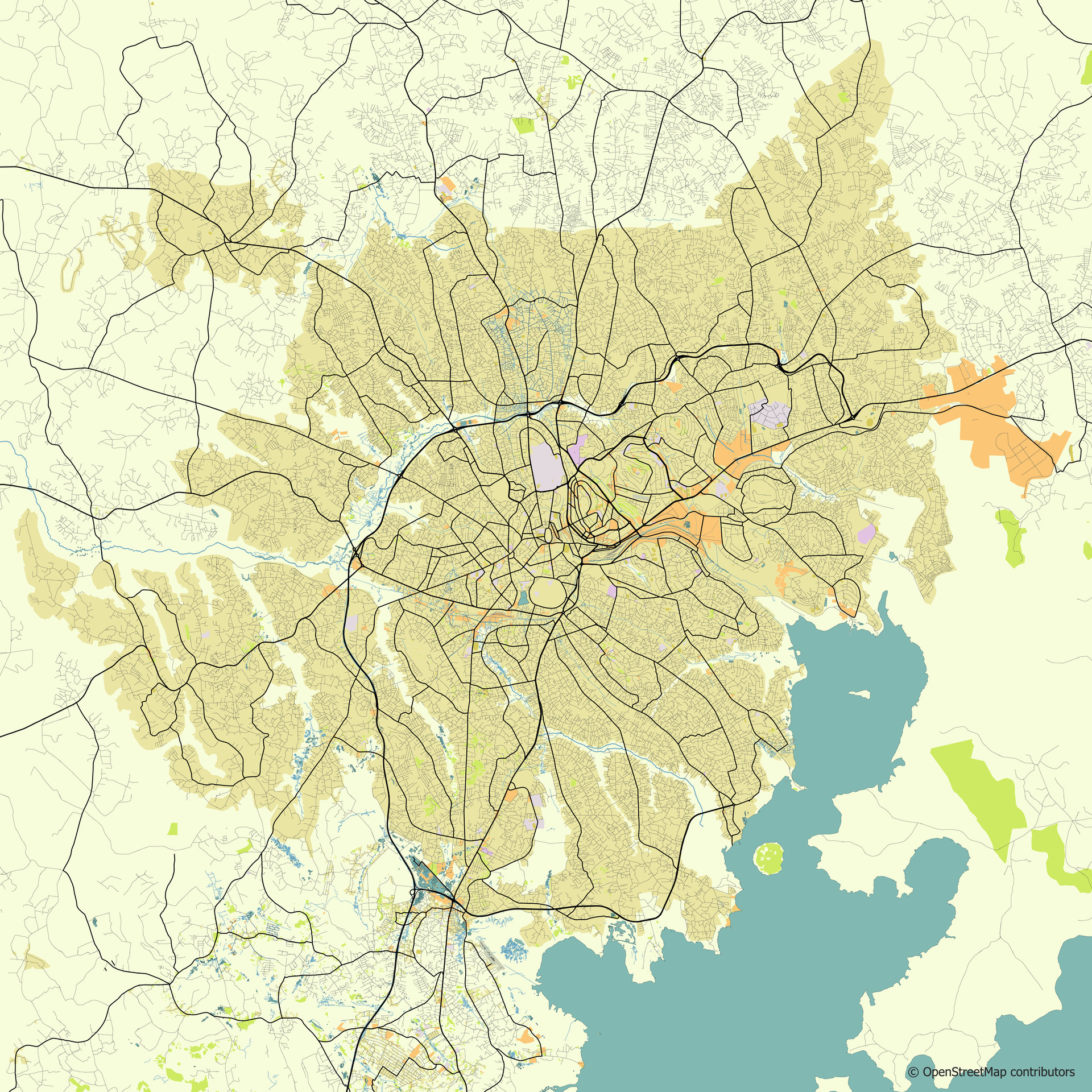 Vector City Map of Kampala