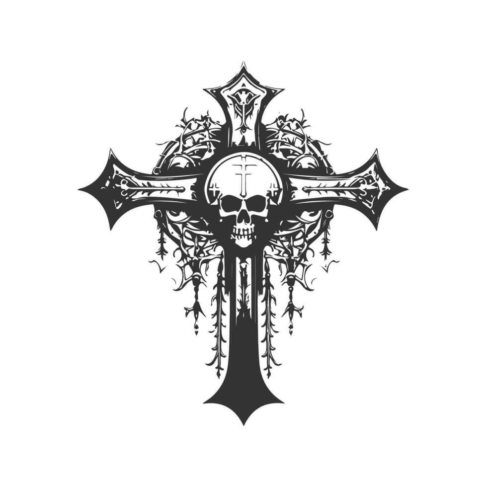 truth templar, vintage logo line art concept black and white color, hand drawn illustration vector
