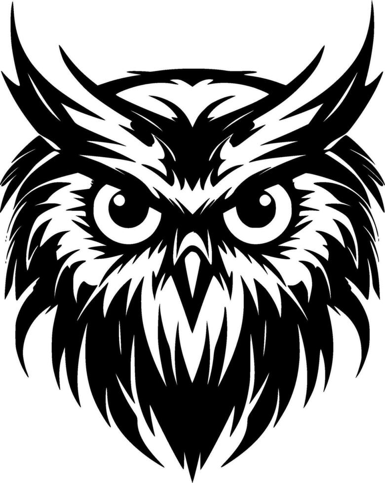 Owl, Minimalist and Simple Silhouette - Vector illustration