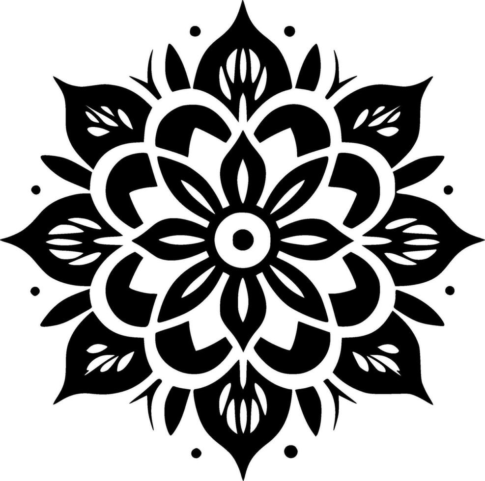 Mandala - Minimalist and Flat Logo - Vector illustration