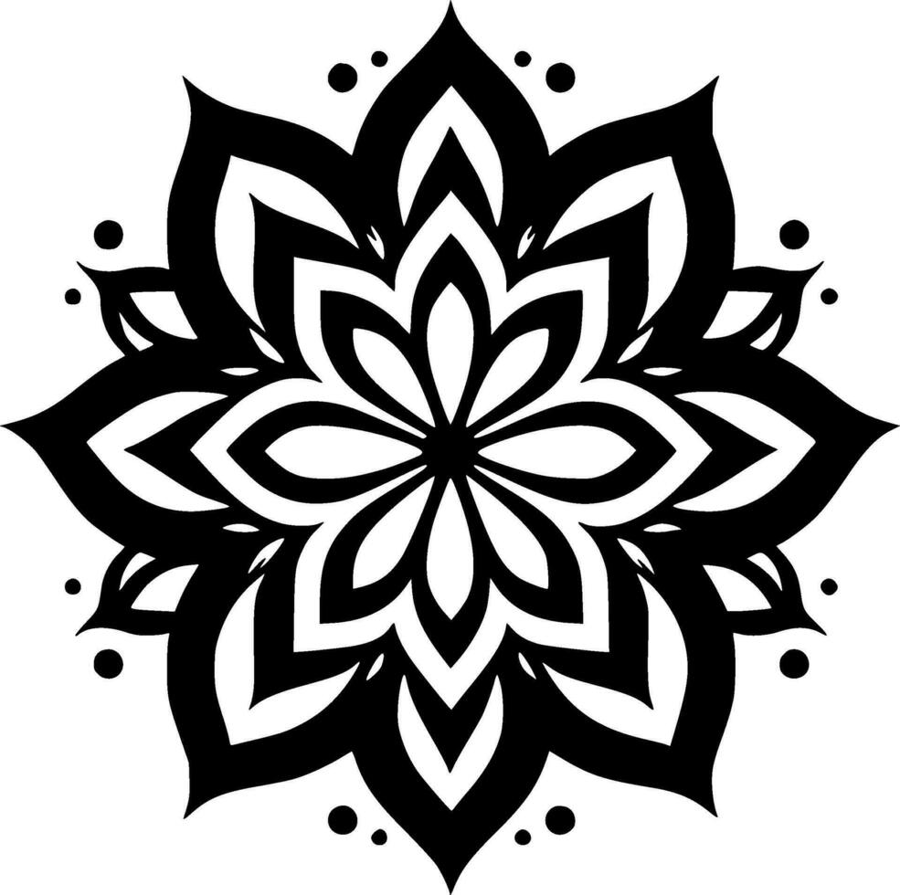 Mandala - Minimalist and Flat Logo - Vector illustration