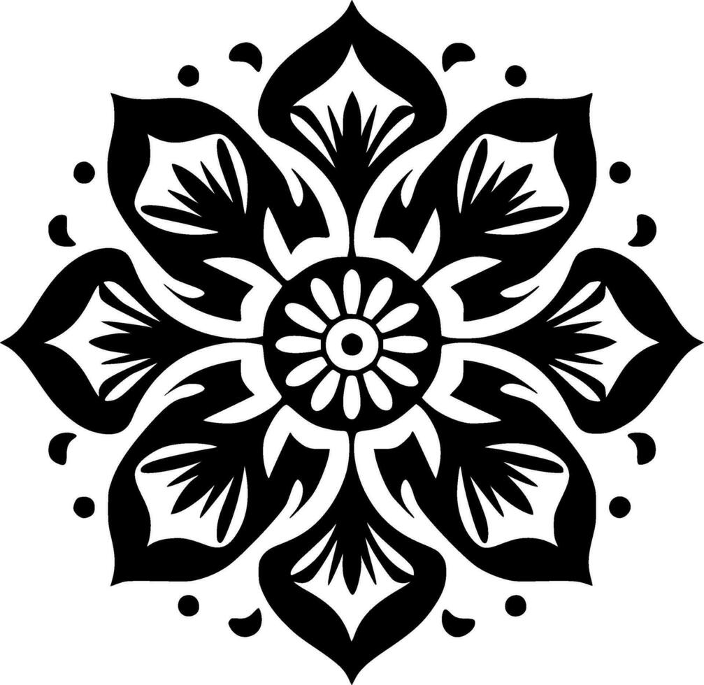 Mandala, Minimalist and Simple Silhouette - Vector illustration