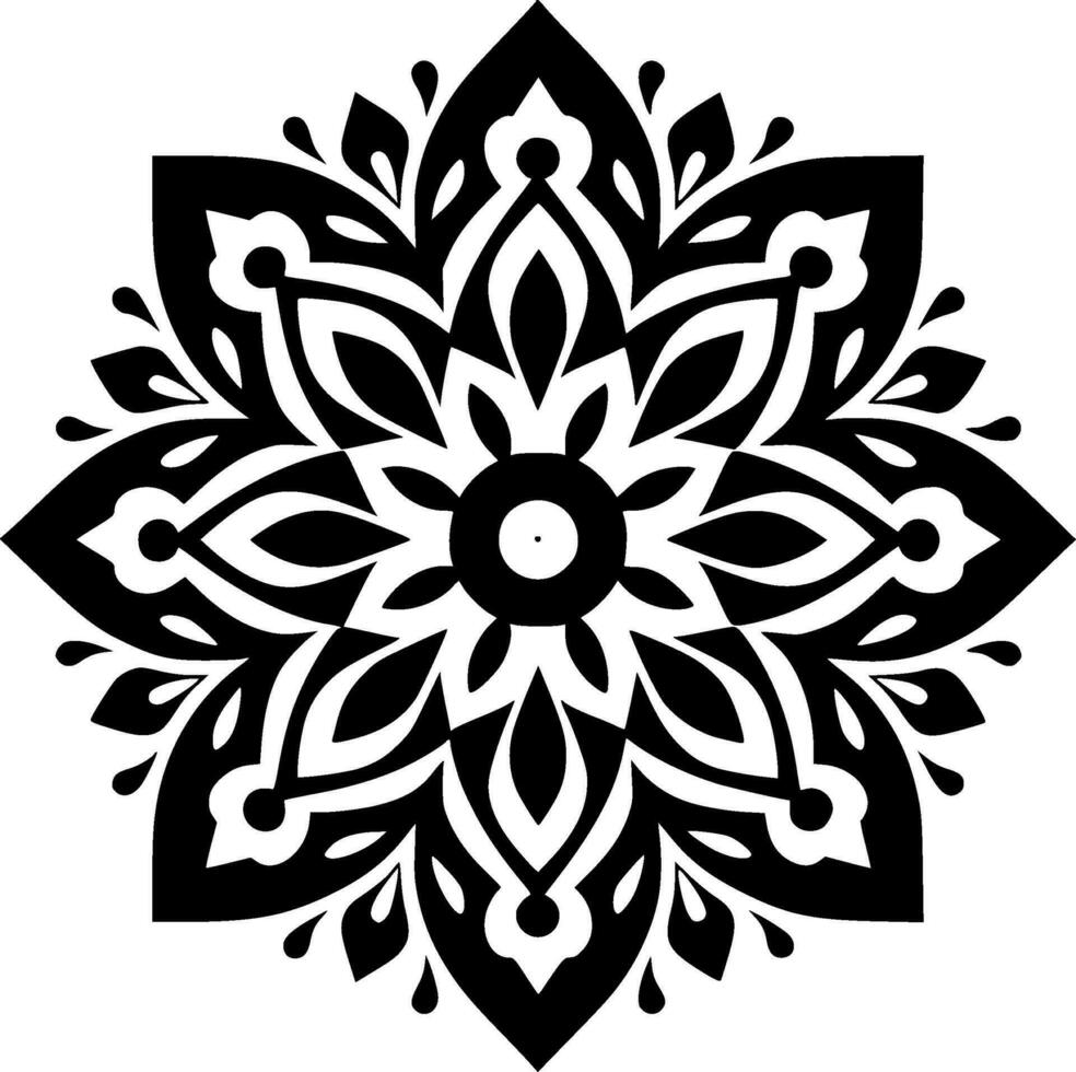 Mandala, Minimalist and Simple Silhouette - Vector illustration