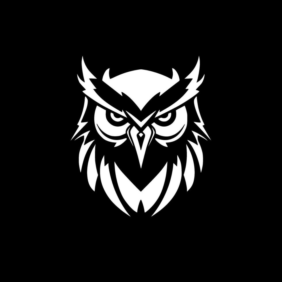 Owl, Minimalist and Simple Silhouette - Vector illustration