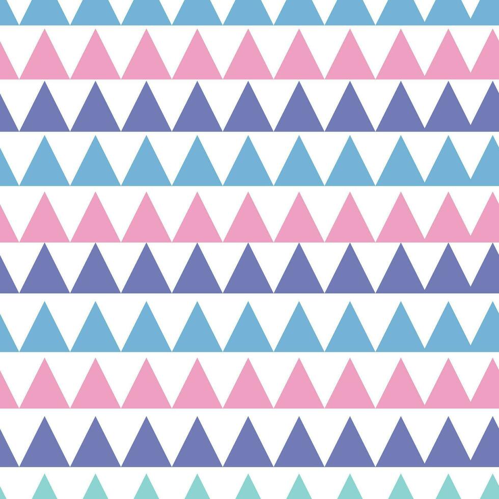 Geometric textile zigzag triangle seamless pattern in pastel colors. Background design texture. vector