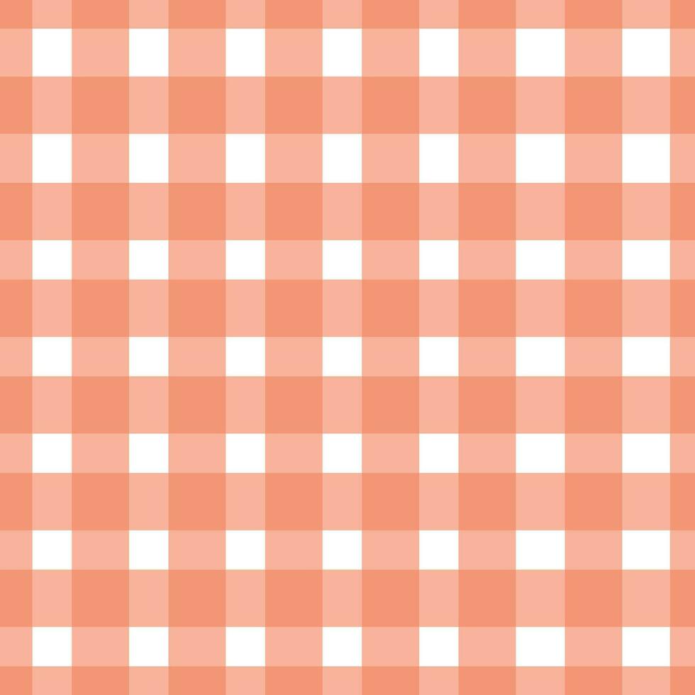 Cute coral color pattern plaid texture background seamless pattern. Background design texture. Coral colors, vector illustration. Tartan