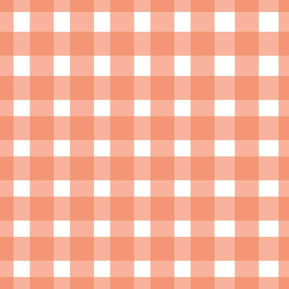 Cute coral color pattern plaid texture background seamless pattern. Background design texture. Coral colors, vector illustration. Tartan