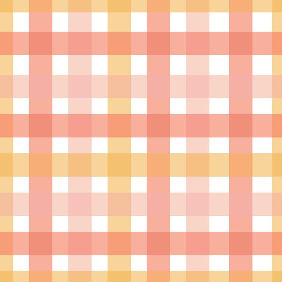 Cute coral orange color pattern plaid texture background seamless pattern. Background design texture. Coral colors, orange pastel. vector illustration. Tartan.