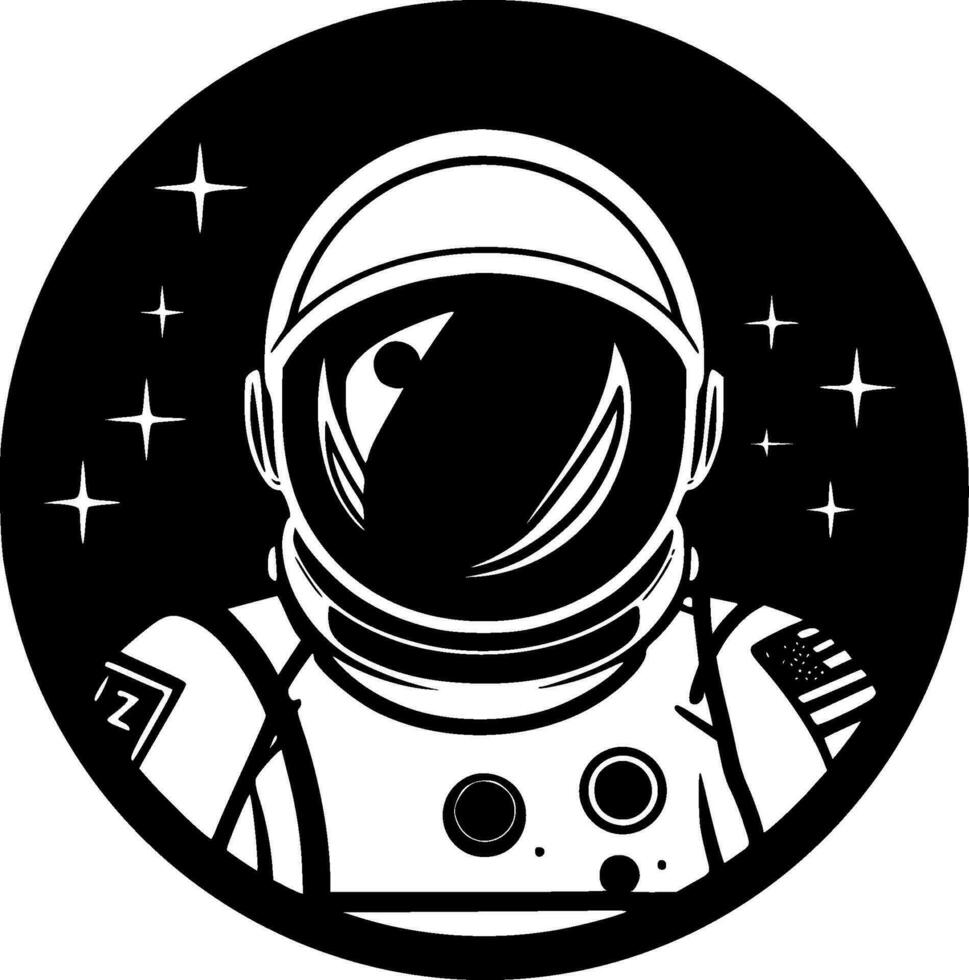 astronauta, minimalista y sencillo silueta - vector ilustración