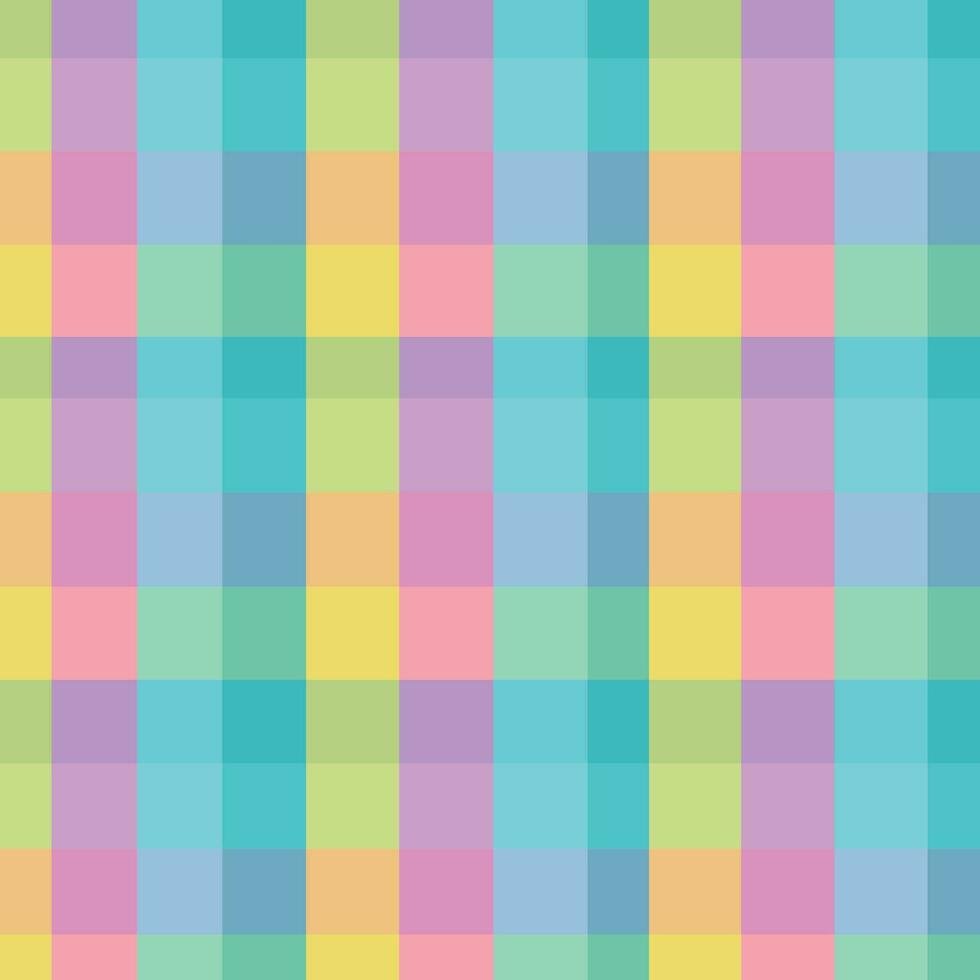Pink yellow tosca tartan seamless pattern background from a variety squares vector