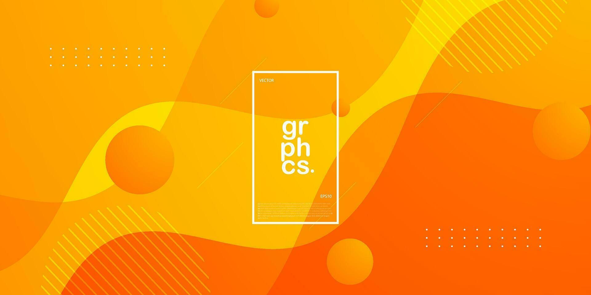 Bright and colorful abstract orange geometric wave background. Liquid color design with shadow. Fluid shapes composition. Eps10 vector. vector