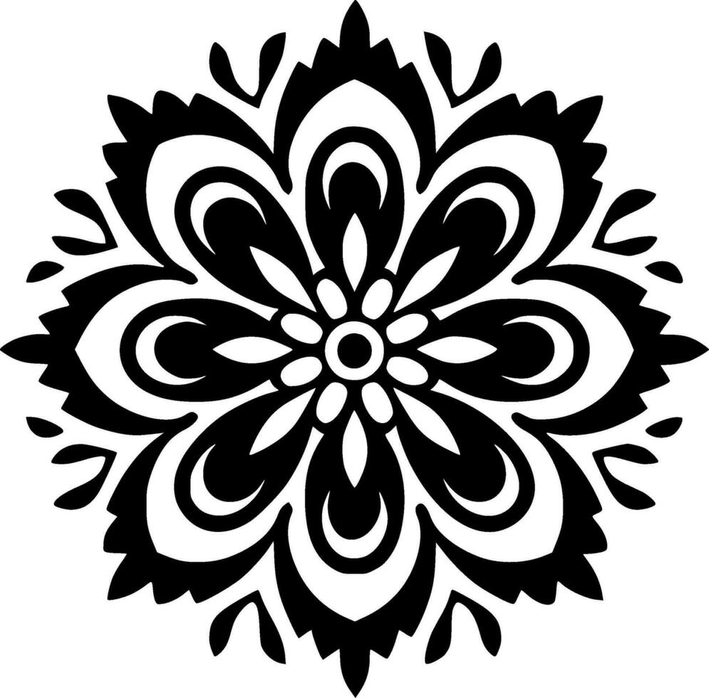 Mandala, Minimalist and Simple Silhouette - Vector illustration