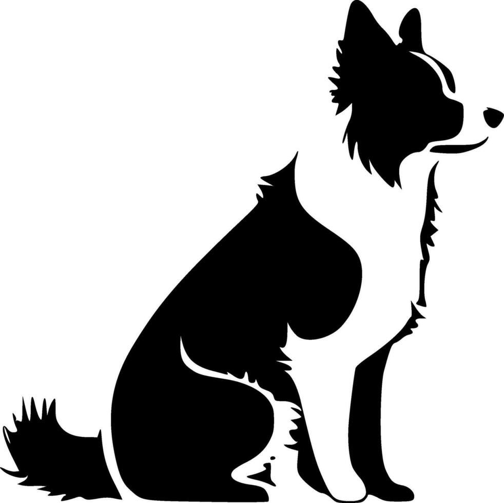 frontera collie - minimalista y plano logo - vector ilustración