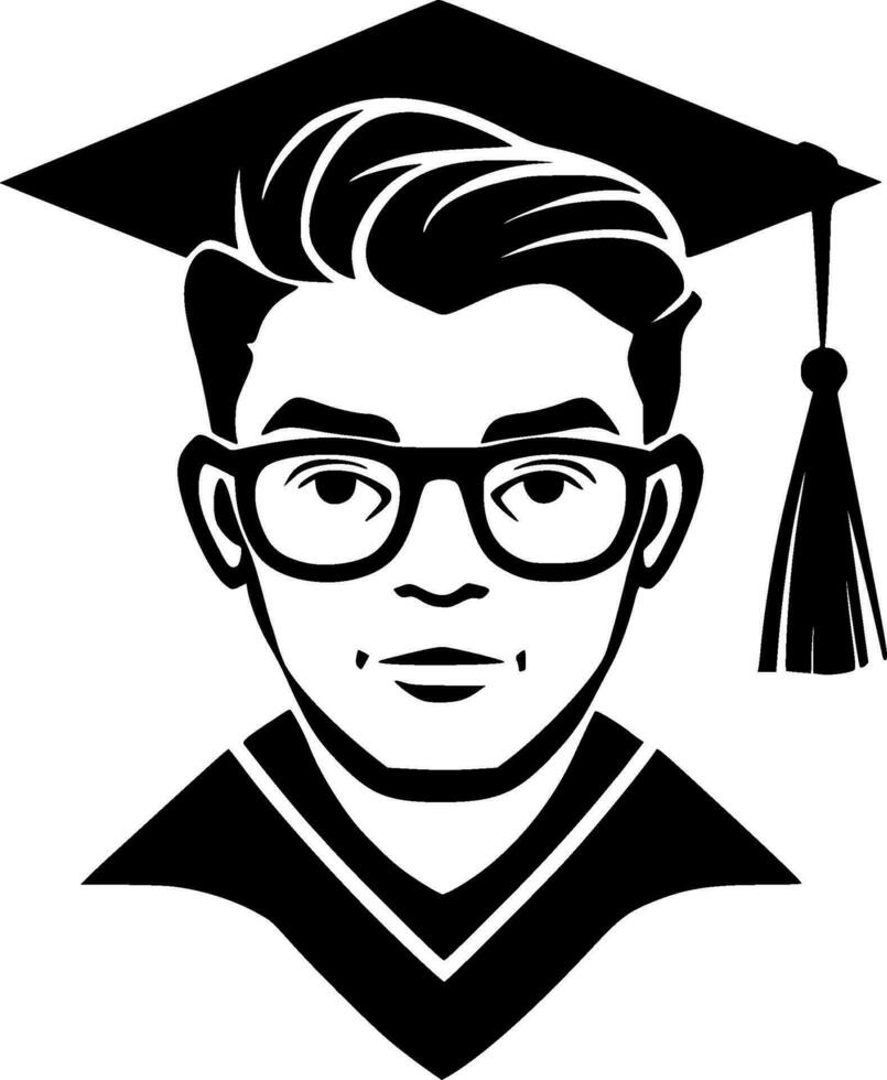 graduado, minimalista y sencillo silueta - vector ilustración