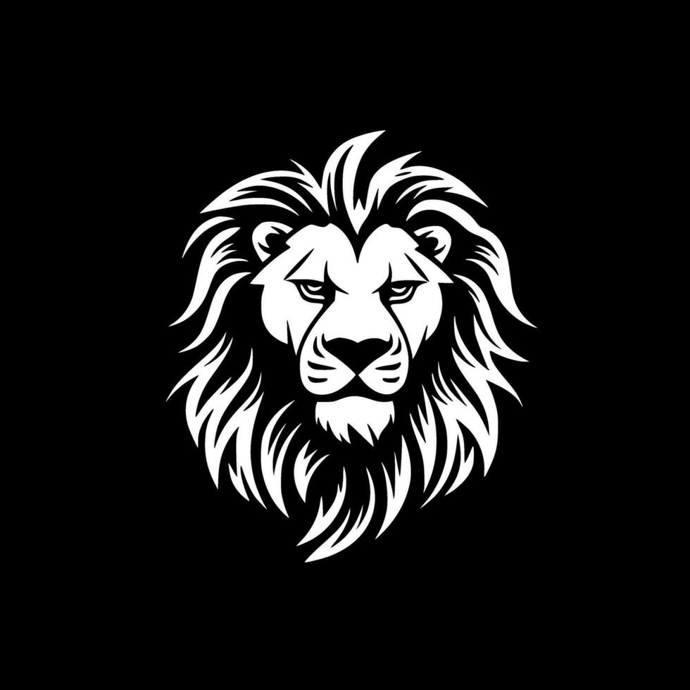 Lion, Minimalist and Simple Silhouette - Vector illustration