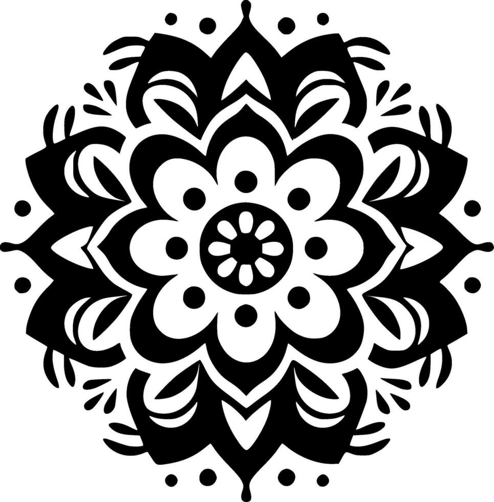 Mandala, Minimalist and Simple Silhouette - Vector illustration