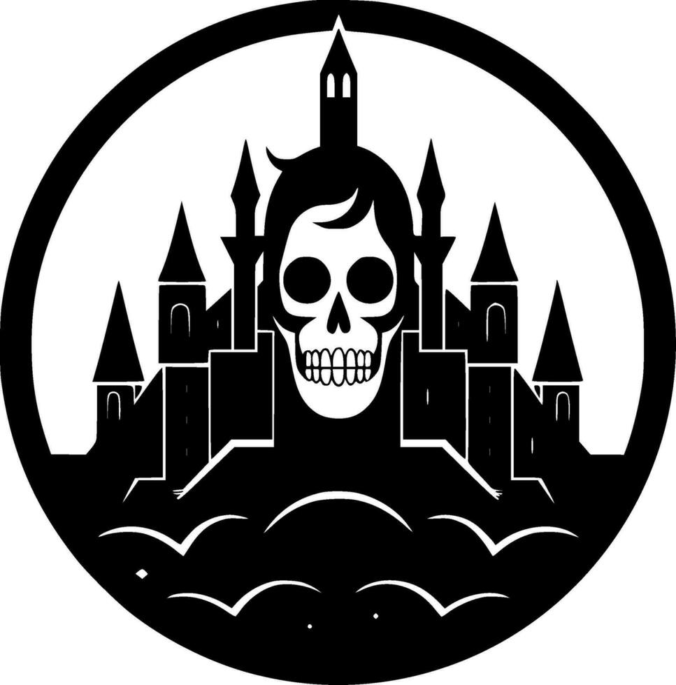 Gothic - Black and White Isolated Icon - Vector illustration