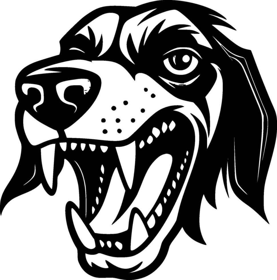 Dog, Minimalist and Simple Silhouette - Vector illustration