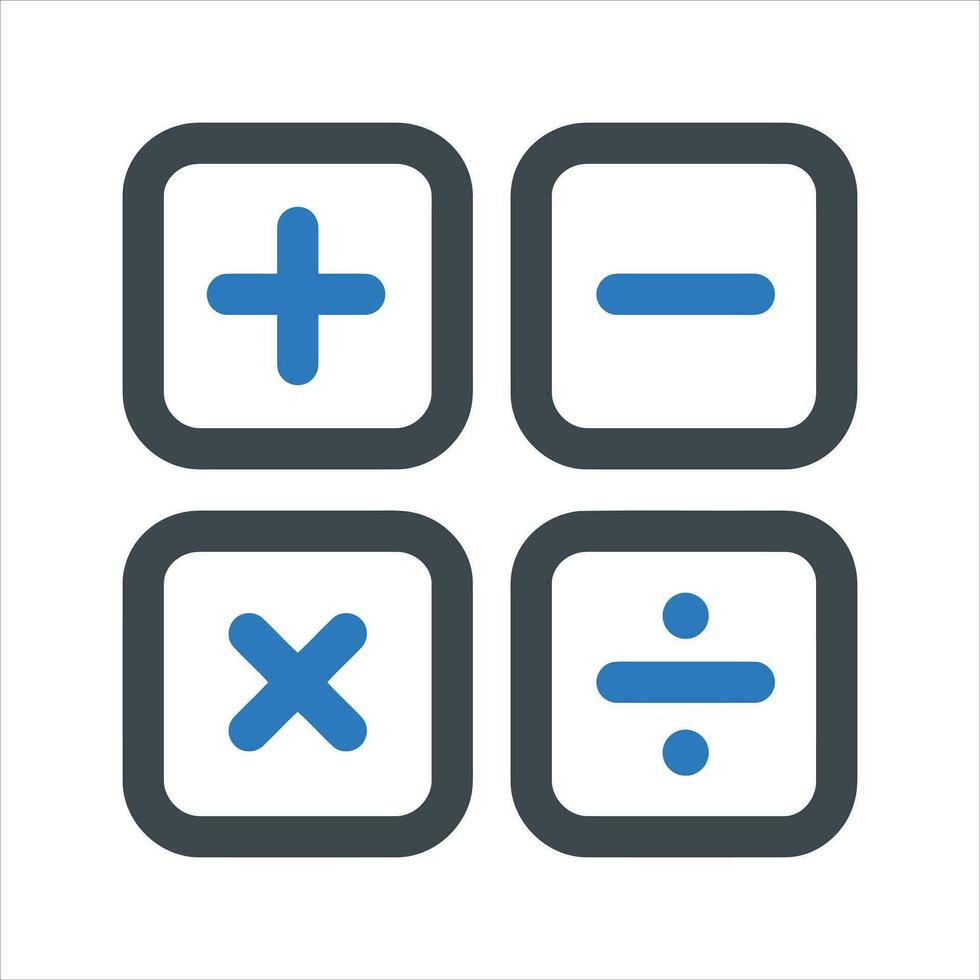 Math calculator icon. Vector and glyph
