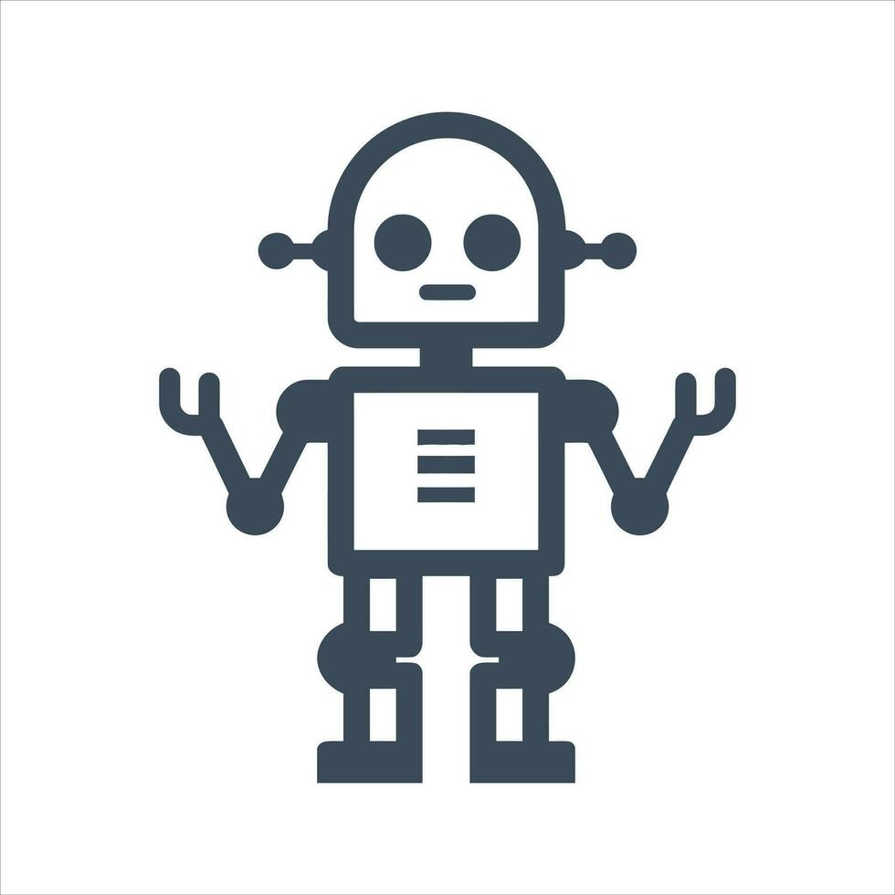 artificial inteligencia robot icono. robot icono. vector y glifo