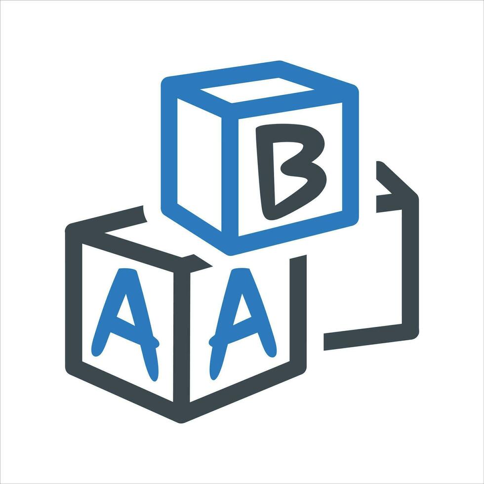 Alphabet letters icon. Vector and glyph