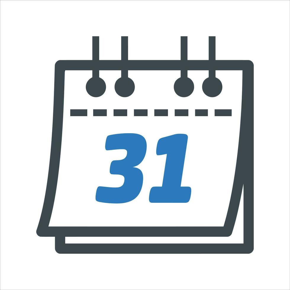Calendar icon. Vector and glyph