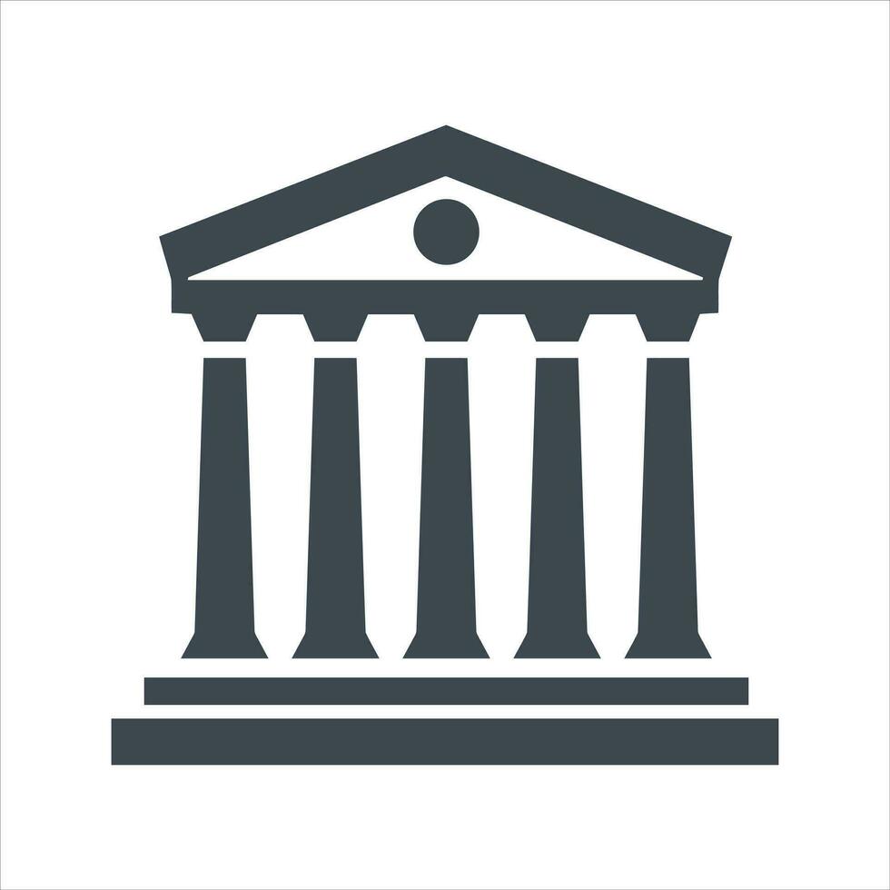 University icon. Vector and glyph