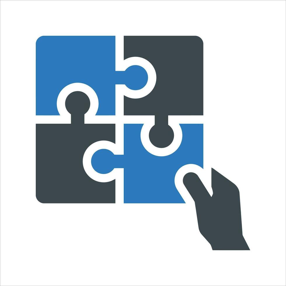Puzzle icon. Vector and glyph