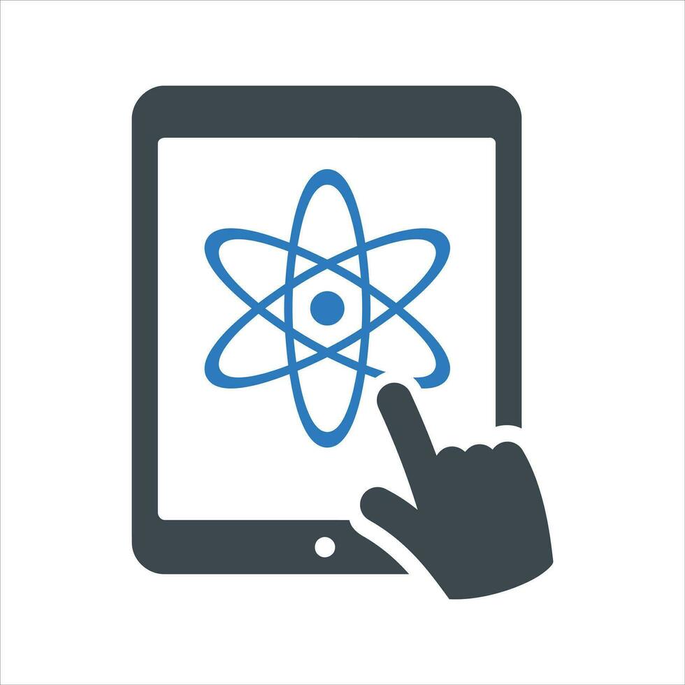 Atom icon. Vector and glyph