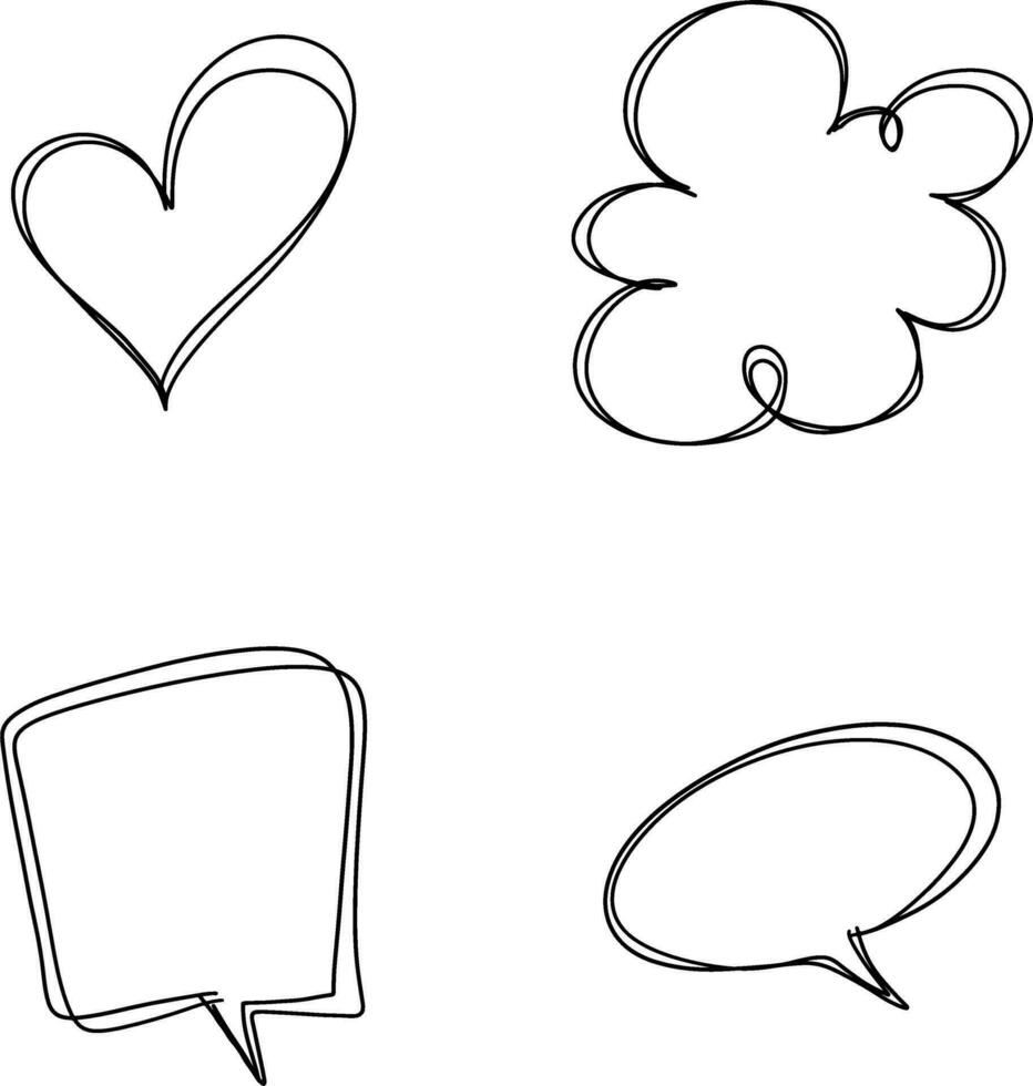 doodle drawing shapes vector