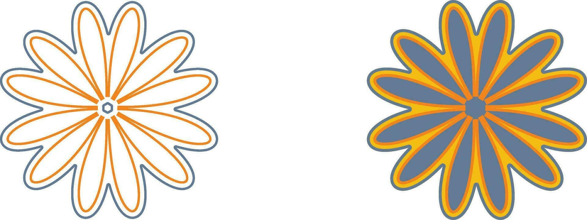 set of flowers vector