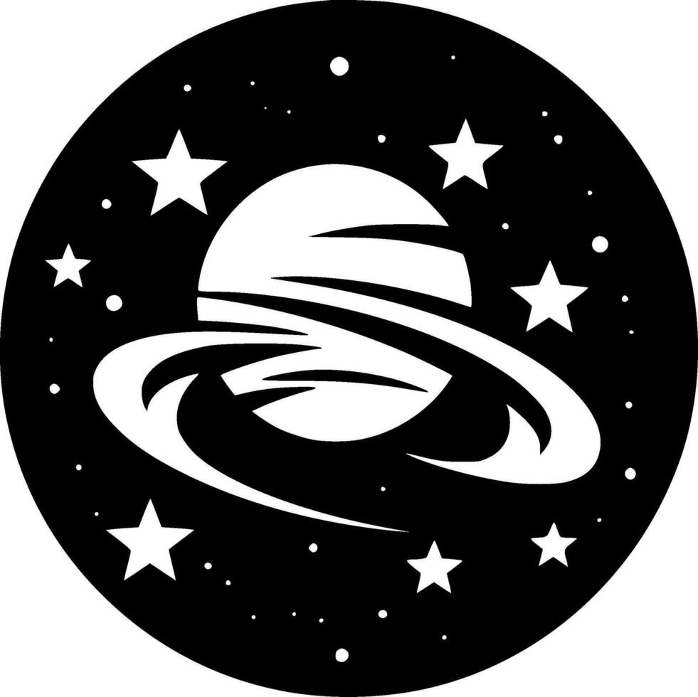 Galaxy, Black and White Vector illustration