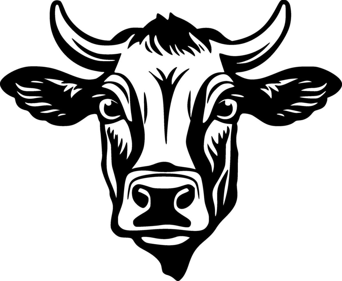 Cow - Minimalist and Flat Logo - Vector illustration