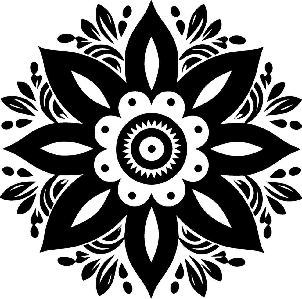 Mandala - Minimalist and Flat Logo - Vector illustration