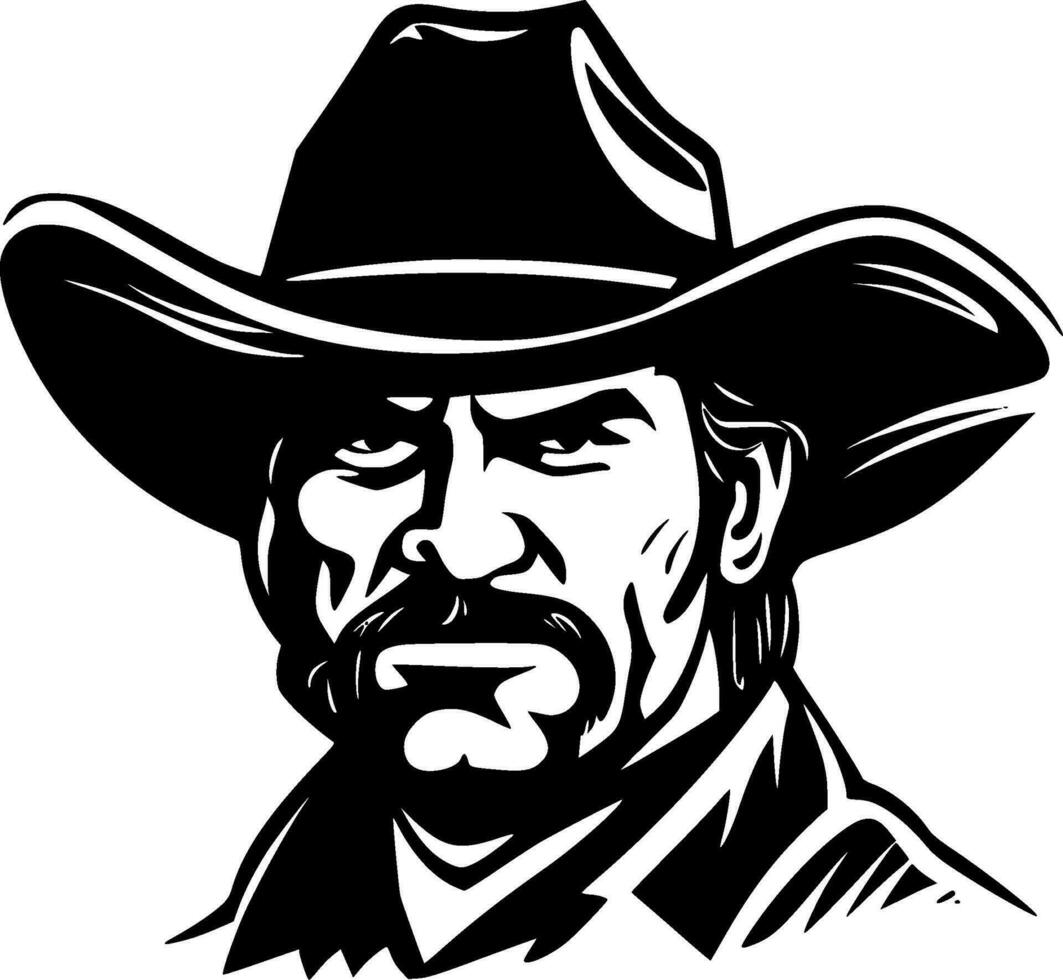 Cowboy, Minimalist and Simple Silhouette - Vector illustration