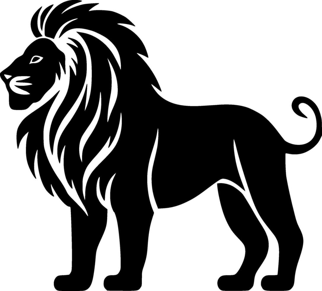 Lion - Minimalist and Flat Logo - Vector illustration