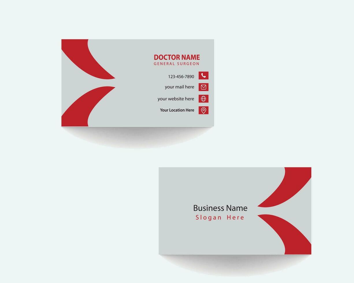 medical  business card design. health care business card template. vector