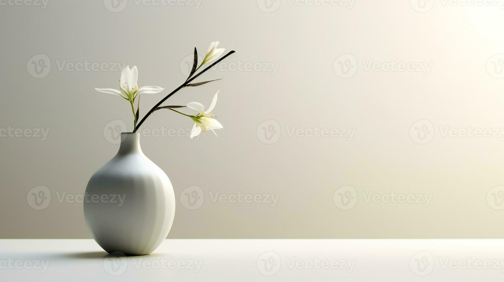 vase with flowers AI Generative photo