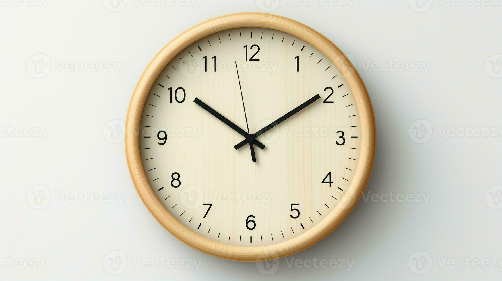 wall clock isolated on white AI Generative photo