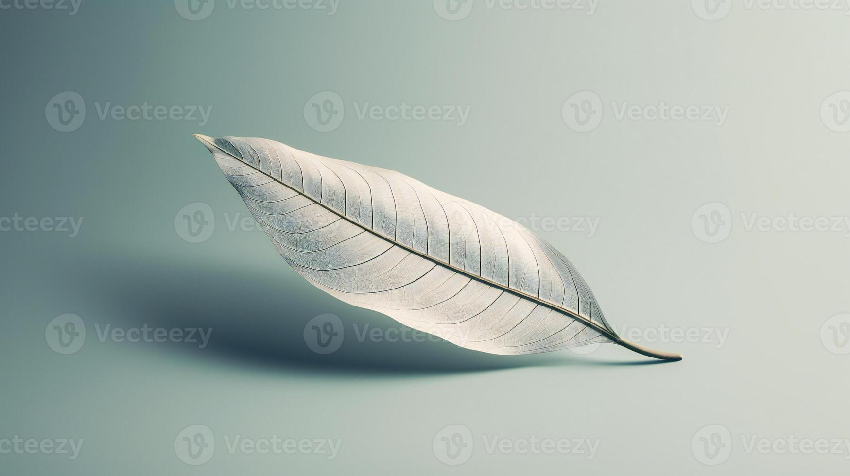 leaf on a white background AI Generative photo