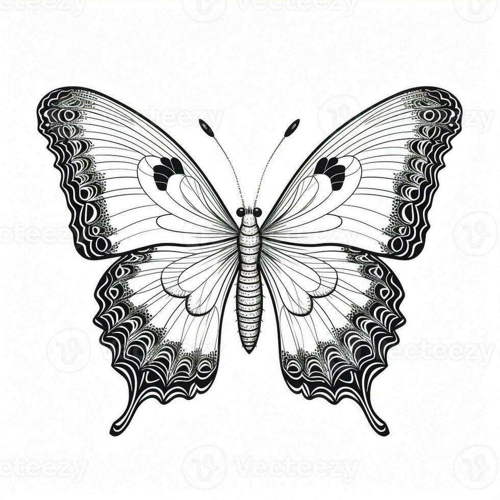 Boho Butterfly Coloring Pages photo