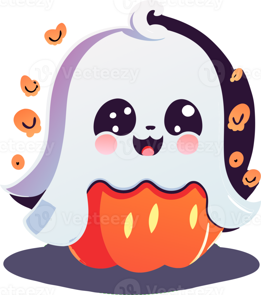 mignonne Halloween fantôme. ai généré png