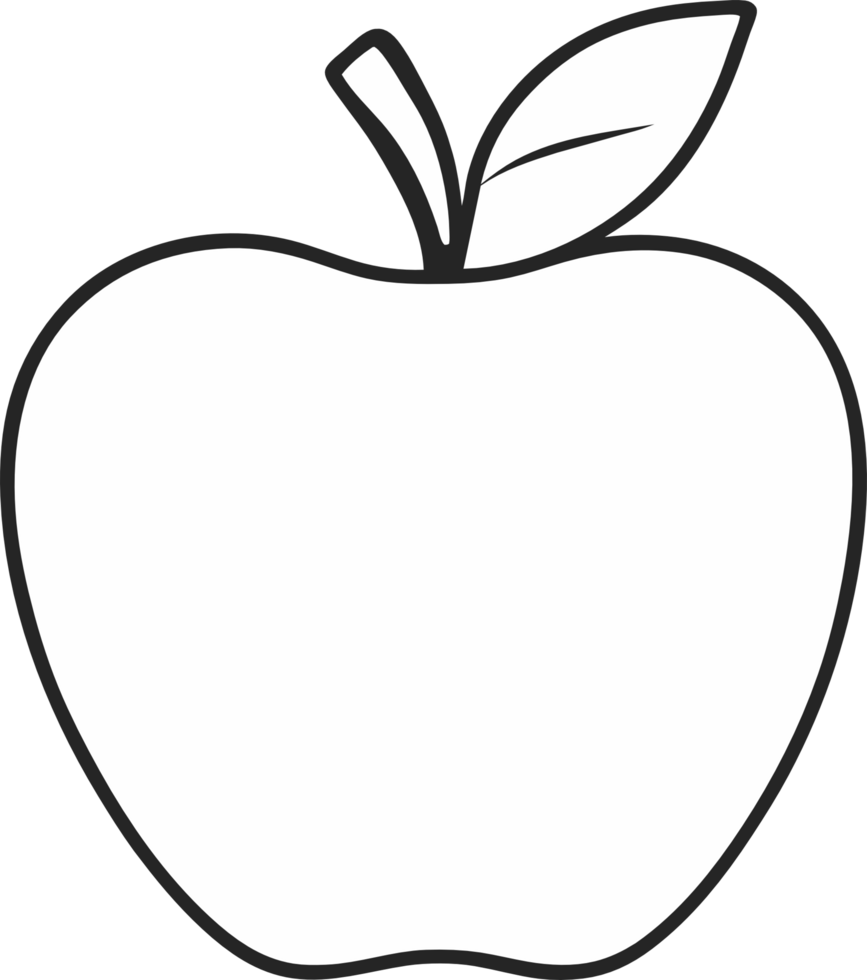 Apple with leaf. AI Generated png