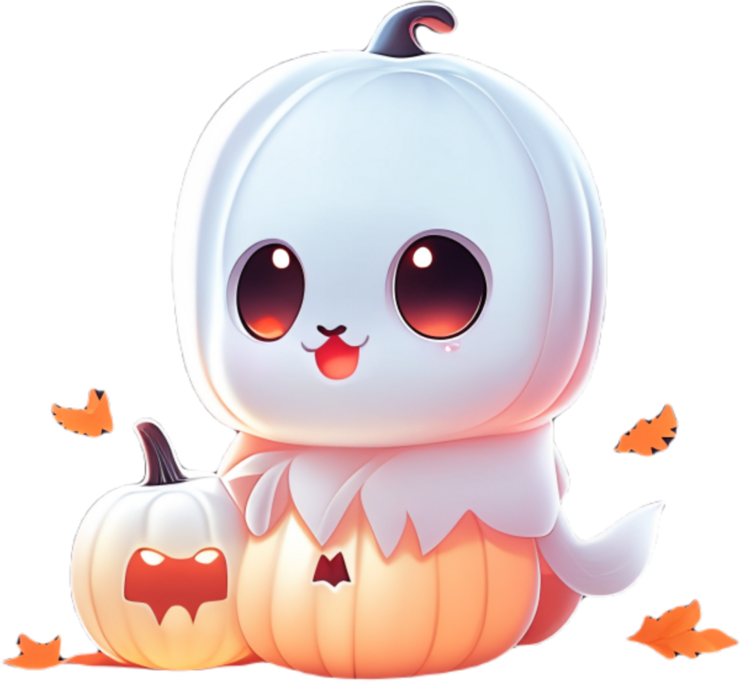 mignonne Halloween fantôme. ai généré png