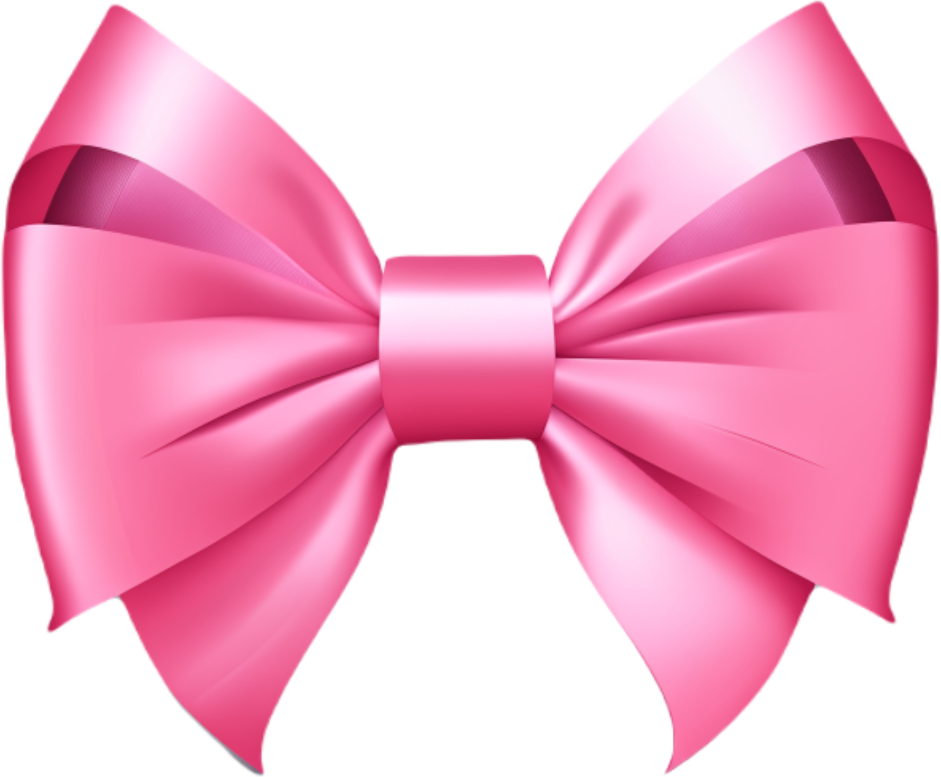 Pink ribbon bow. AI Generated 26694759 PNG