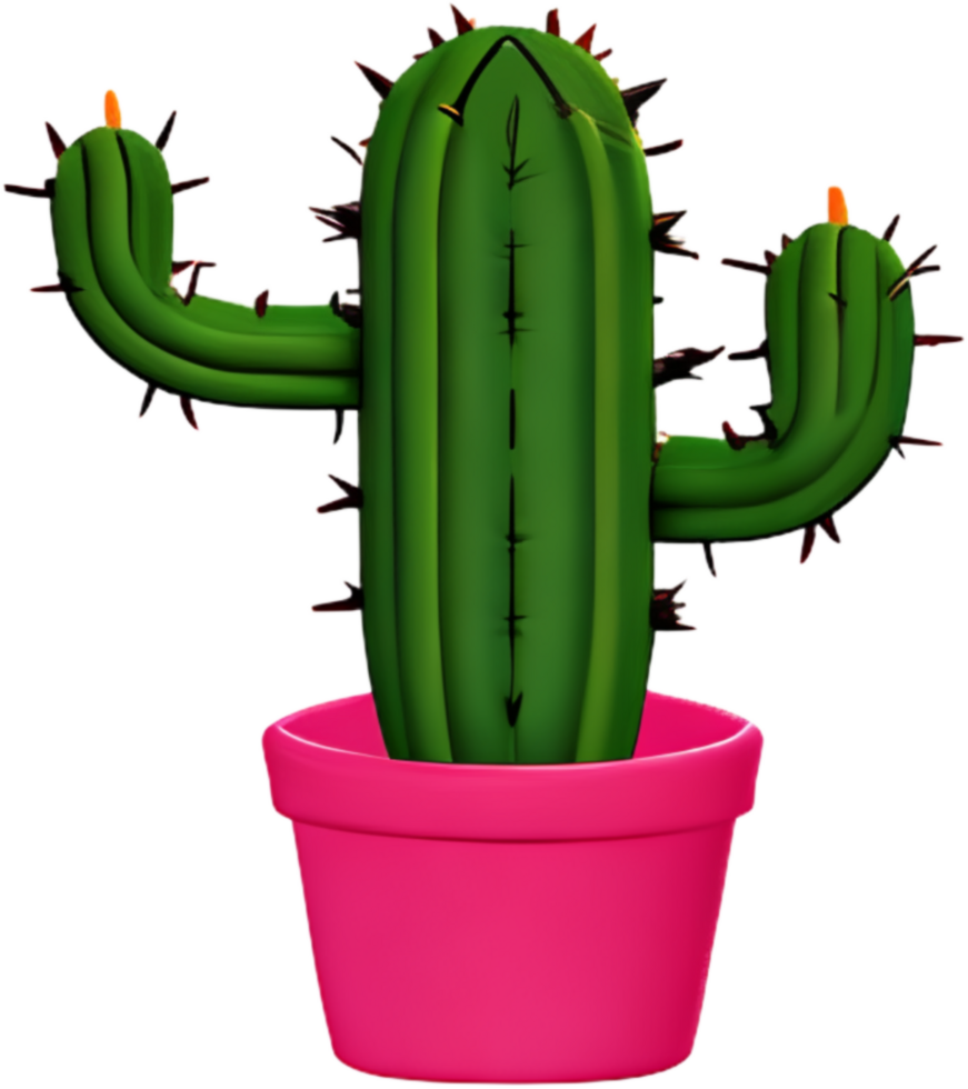 Cactus in pot. AI Generated png
