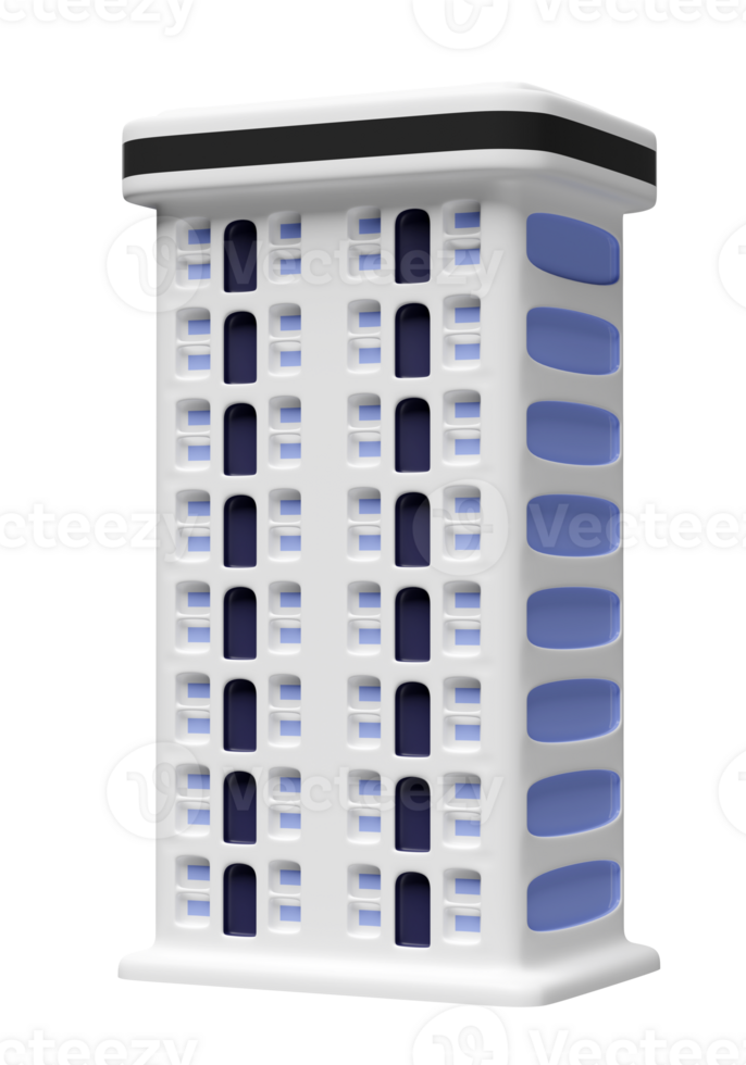 skyscraper building icon isolated. 3d render illustration png
