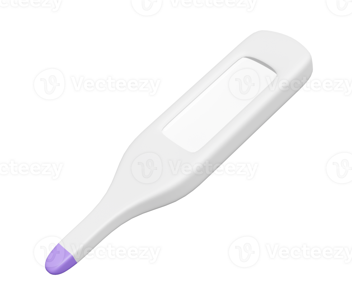 3d messen Körper Temperatur medizinisch Symbol isoliert. 3d machen Illustration png