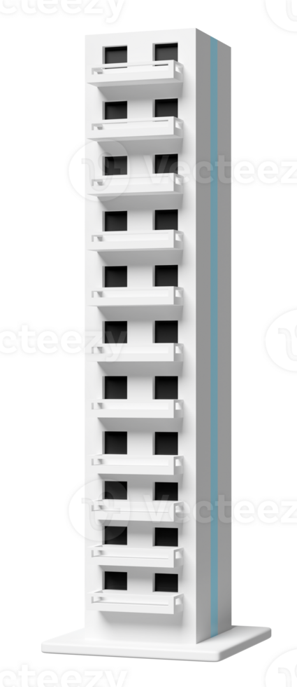 skyscraper building icon isolated. 3d render illustration png